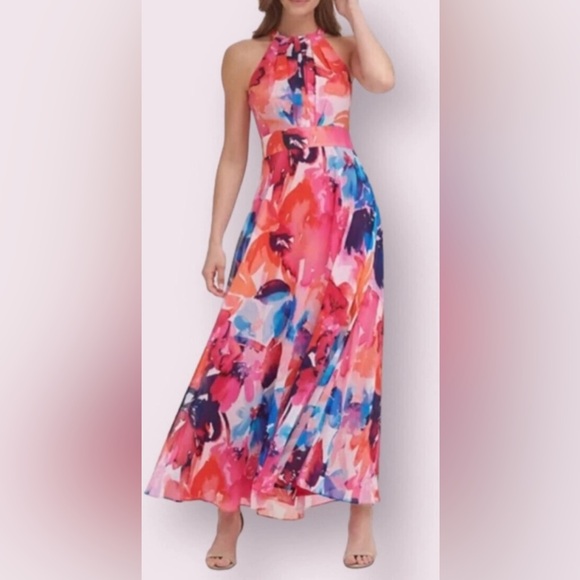 Eliza J Dresses & Skirts - ELIZA J - Watercolor Floral Maxi Dress